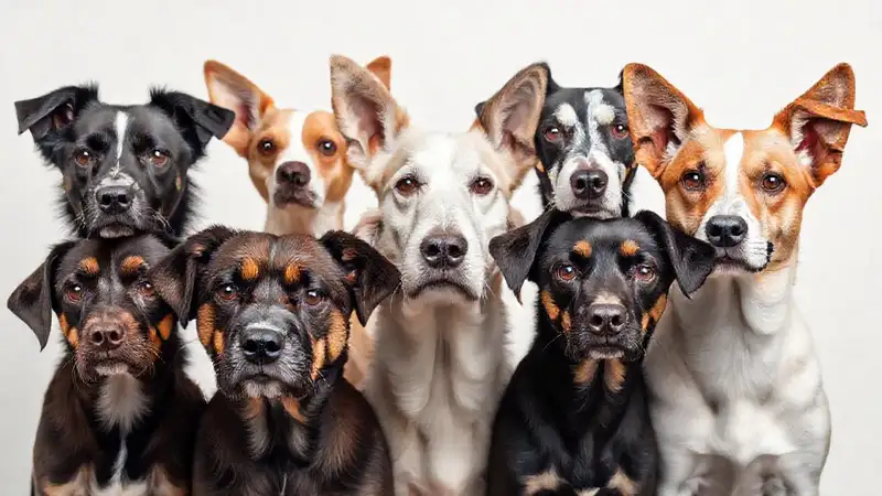 Retratos minimalistas de razas caninas únicas