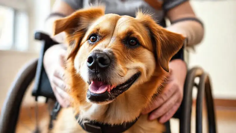 Un perro guía amable ofrece esperanza